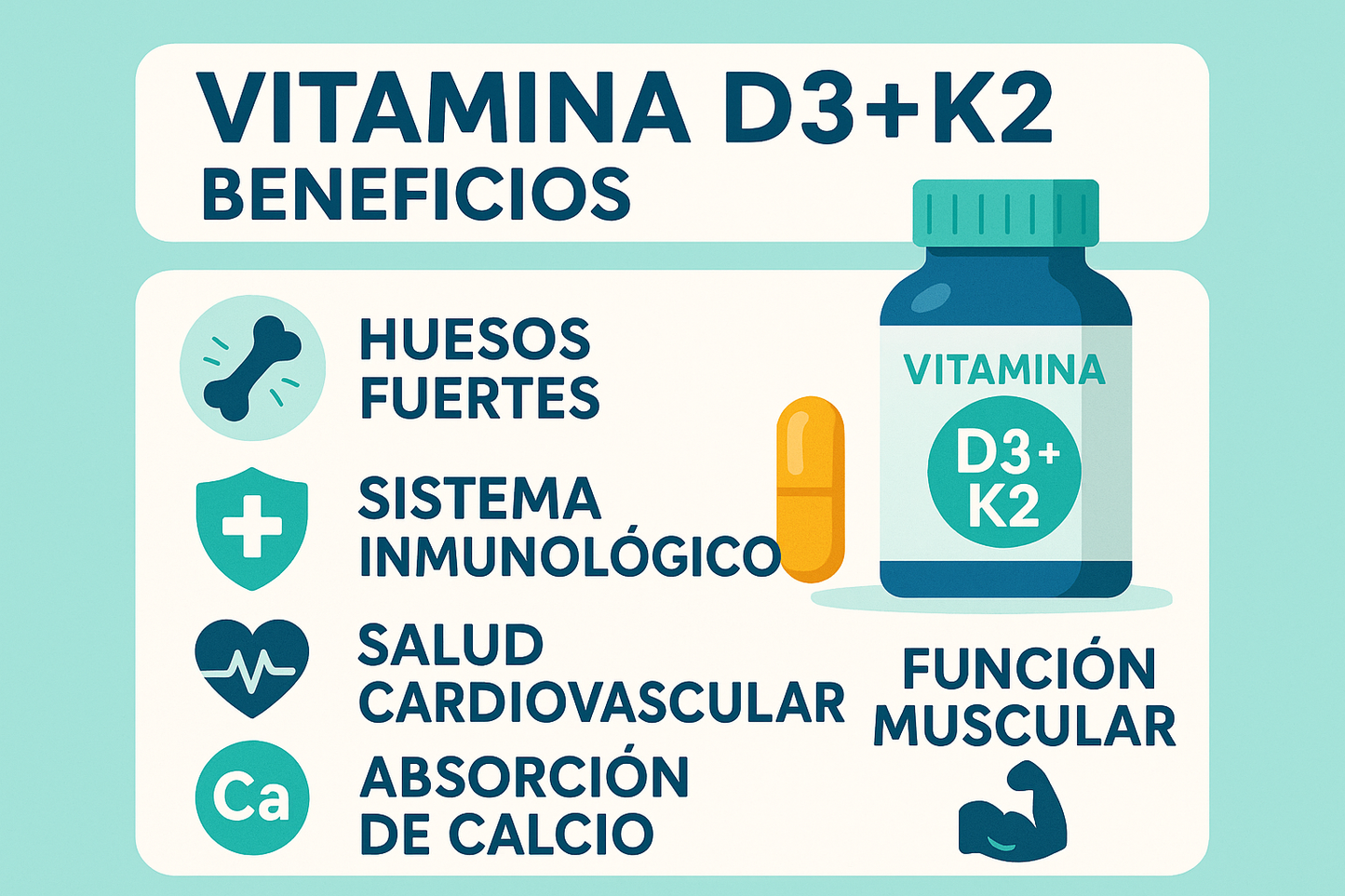 beneficios vitamina d3+k2