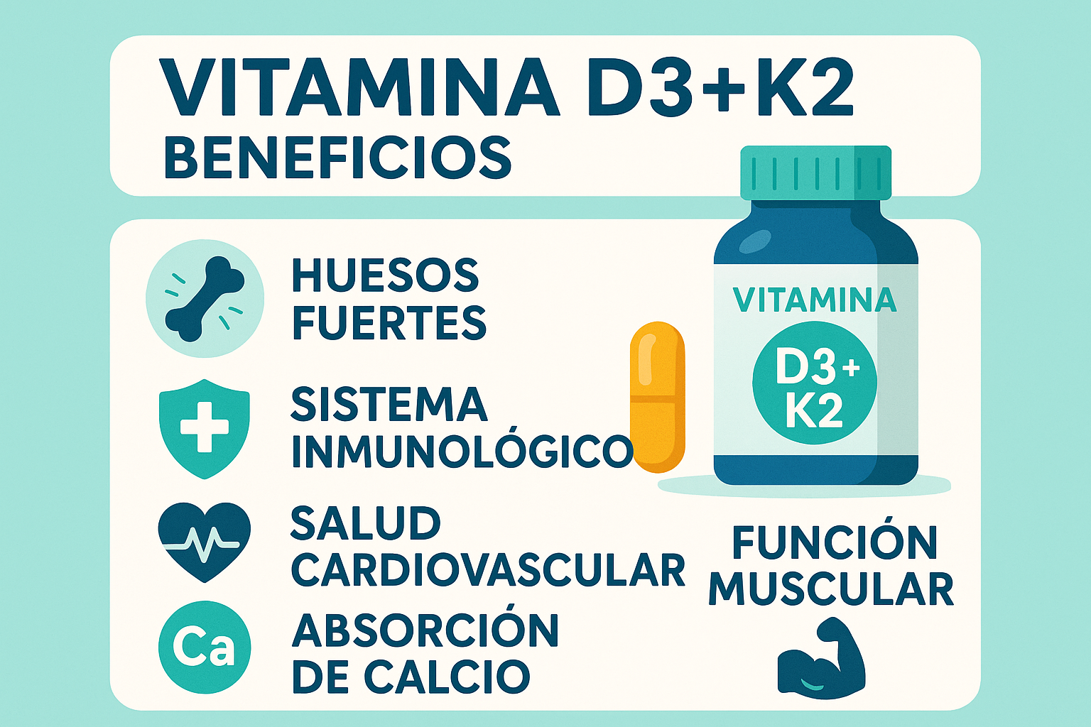 beneficios vitamina d3+k2
